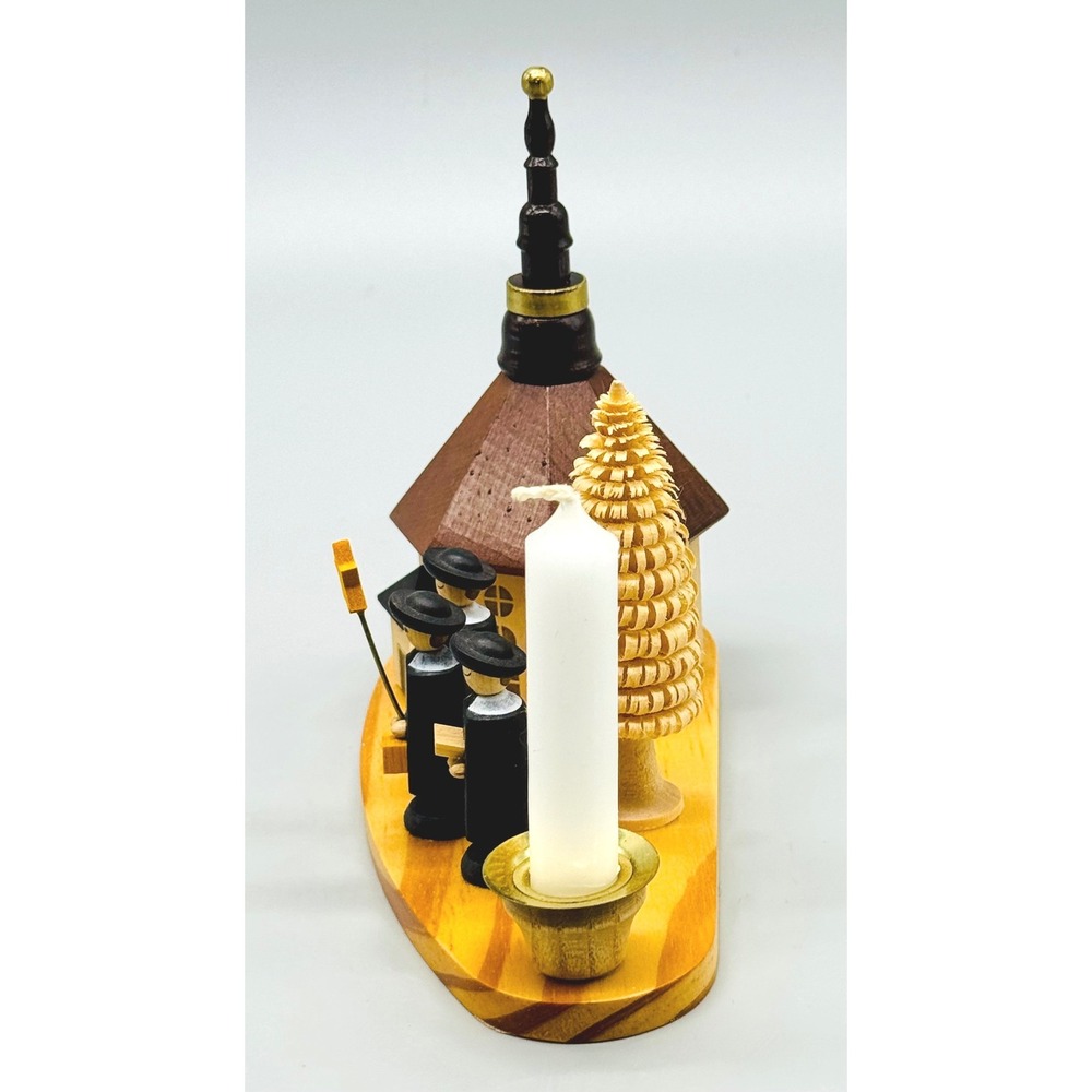Seiffen Carolers Church Candle Holder Wood German Erzgebirge Zeidler Holzkunst - Picture 6 of 10